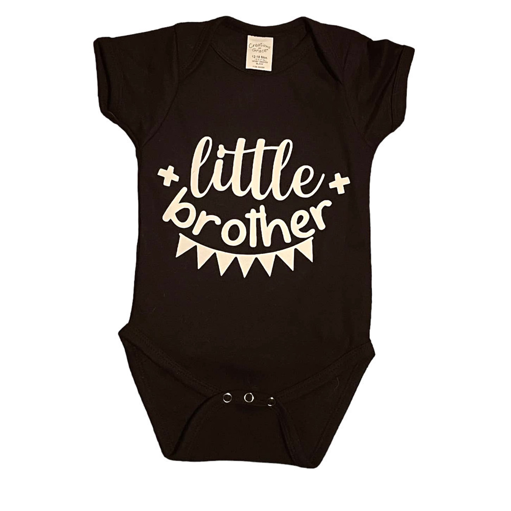Little Brother|Infant Creeper| Bodysuit| Baby Boy| Baby‎ Gift| 12-18 Months NEW